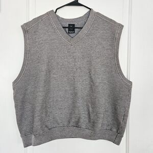 Nike Men's XL‎ Golf vest, Gray/Black vertical stripes, sporty, outdoor, Grandpa